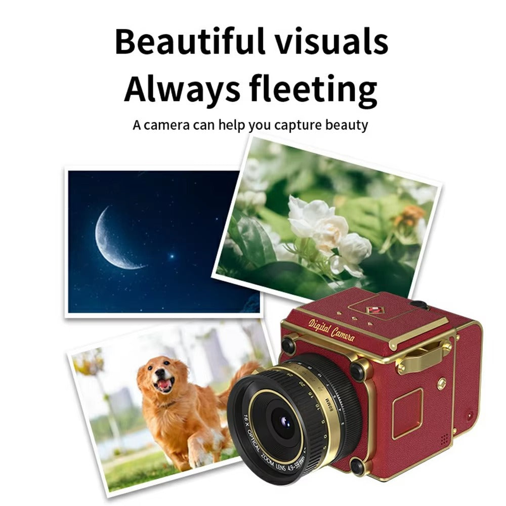 RetroSnap™ – 64MP Vintage Digital Camera